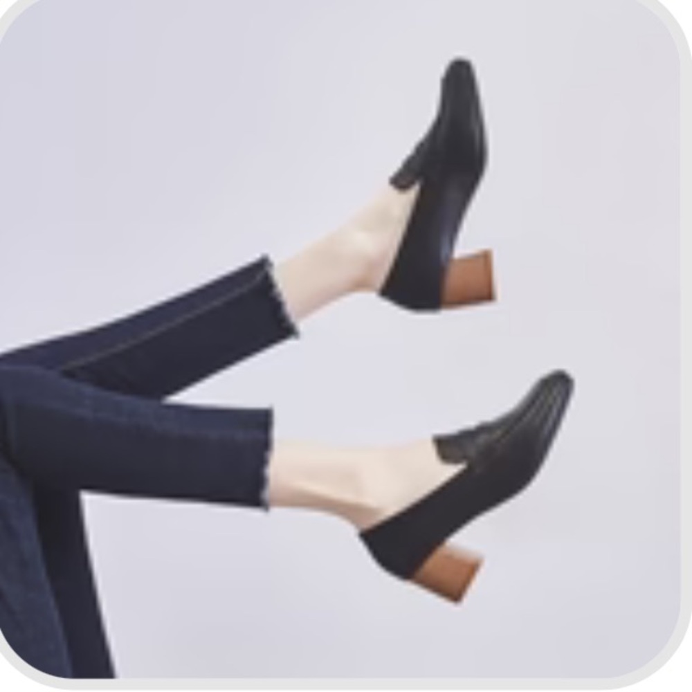 Black Leather Loafers by Jevajoss, NIB, size 5